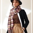 thumbnail image 3 of Bufanda de otoño invierno para mujer, bufanda clásica Sugezi, bufanda cálida a cuadros, 3 of 5
