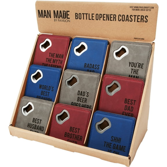 Man Made - Cardboard Coaster Display