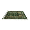 thumbnail image 2 of Ahgly Company Machine Washable Indoor Rectangle Persian Turquoise Blue Traditional Area Rugs, 8' x 12', 2 of 4