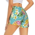 thumbnail image 3 of Vsdgher Cute Pineapples Print Women's Running Double Layer Shorts High Waisted with Pockets Elastic Yoga Workout Athletic Gym Sports, 3 of 8