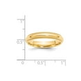 thumbnail image 5 of 14k Yellow Gold 4mm Milgrain Half Round Comfort Fit Wedding Band Size 13.5 MC040, 5 of 6