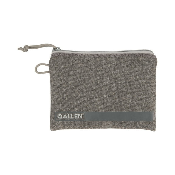 Allen Company Lockable Handgun Storage Pouch with Writeable ID Label, Compact 5" to 7" Pistols, Gray