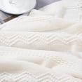 thumbnail image 4 of Cream Throw Blanket,Lightweight White Blanket with Tassels,Boho Throws for Sofa,50"x60", 4 of 8