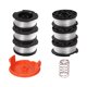 thumbnail image 1 of 6 líneas de carrete para recortadora de césped, carrete de repuesto para recortadora de carrete para recortadora de hilo Black Decker AF-100 Sunnimix línea de carrete para podadora de césped, 1 of 3