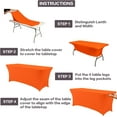 thumbnail image 3 of Parojati 2 Pack 6FT Table Cloth for Rectangular Fitted Events Stretch Pink Table Covers Washable Spandex Tablecloth Protector for Party, Wedding, Cocktail, Banquet, Festival Orange, 3 of 6
