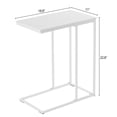 thumbnail image 5 of Resenkos C-Shaped End Snack Side Table Slide Under Couch with MDF Top for Sofa Coffee Laptop, White, 5 of 8