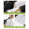 thumbnail image 4 of Black Marble Bar Stool Covers Set of 6, Luxury Gold White Abstract Cracks Artwork Stretch Washable Bar Chair Covers with Backs, Removable Pub Counter Height Chair Cover for Kitchen Dining Room Cafe, 4 of 7