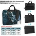 thumbnail image 2 of ZICANCN Laptop Case 13 inch, Blue Splash Splatter Swirl Work Shoulder Messenger Business Bag for Women and Men, 2 of 9