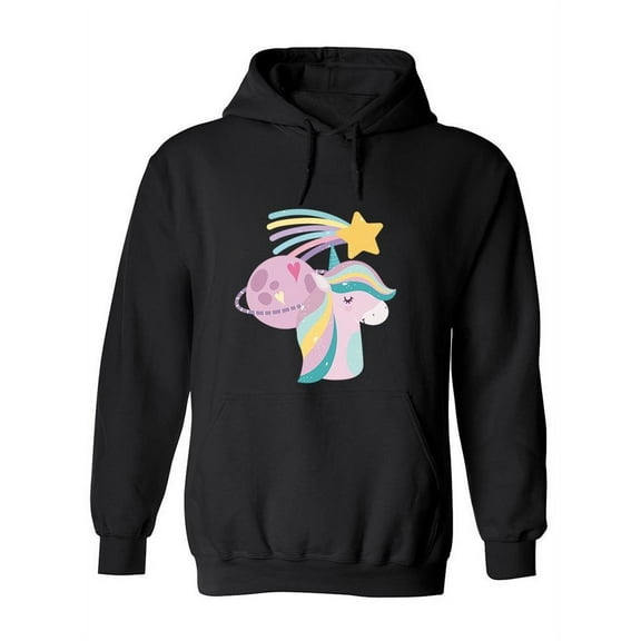 Star, Planet And Unicorn Hoodie Women -Image by Shutterstock, Female Medium