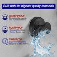 thumbnail image 2 of Suction Cup Hooks for Shower, Removable Towel Hooks for Bathroom Window Glass Door Wall, Bath Robe Looafh Wreath Hook for Hanging - 2 Pack, Black, 2 of 8