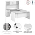 thumbnail image 2 of Bureau en U 65L avec huche Logan de Bestar, blanc pur, 2 of 4