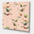 thumbnail image 3 of Designart ' Autumn Pink Leaves with Branch On Pastel Colors ' Traditional Canvas Wall Art Print, 3 of 4