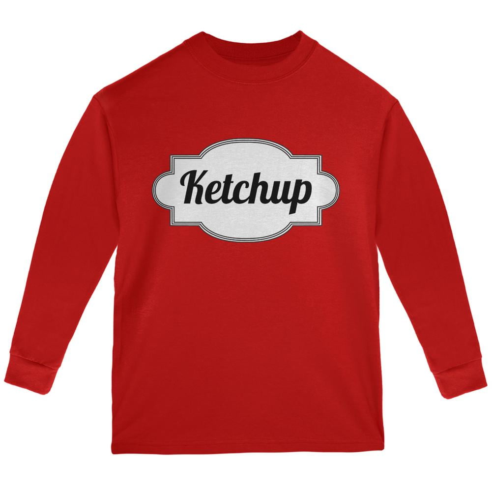Halloween Ketchup Costume Red Youth Long Sleeve TShirt Youth Small