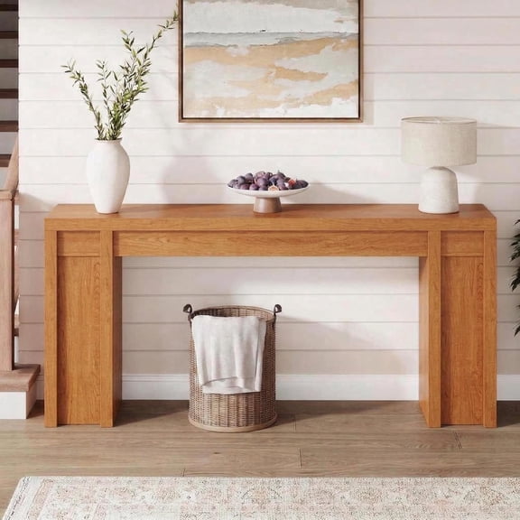 Panapinka 70.9 Inches Long Console Table for Entryway, Thick Sofa Table Behind Couch, Wooden Entry Table Foyer Hallway Table, Farmhouse Console Sofa Table for Living Room