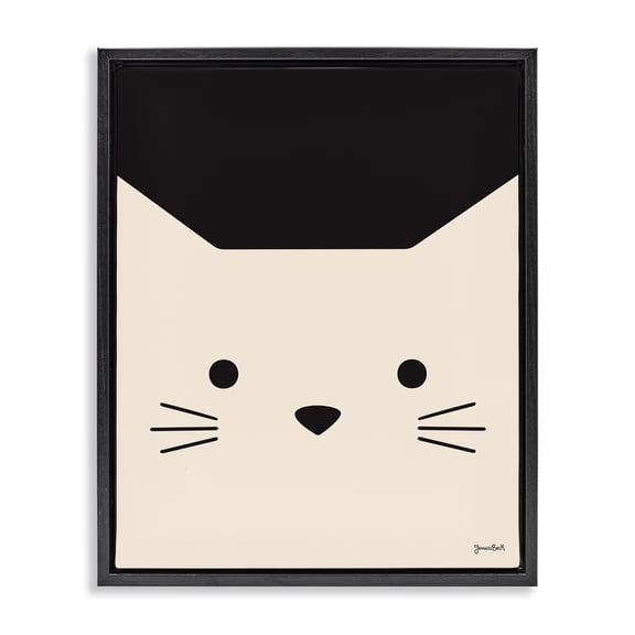 Stupell Industries Contemporary Black Floating Frame Canvas Art, 17 x 21, by Jessica Beck