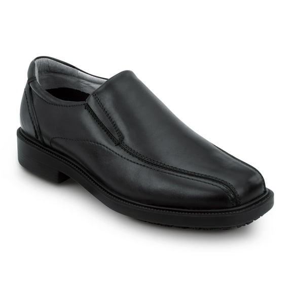 SR Max Brooklyn, Men's, Black, Twin Gore Dress Style Soft Toe Slip Resistant Work Shoe. (10.0 M)