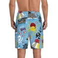 thumbnail image 3 of Kdxio Pirate Marine Animals Print Mens Sleep Shorts Bottoms Soft Comfy Pajama Wear Pants with Drawstring Pockets, 3 of 7