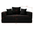 thumbnail image 4 of Modern Convertible Sofa Bed Sleeper Futon Couch Floor Lounge Loveseat With Pillows For Living Room Office Apartment, 4 of 11