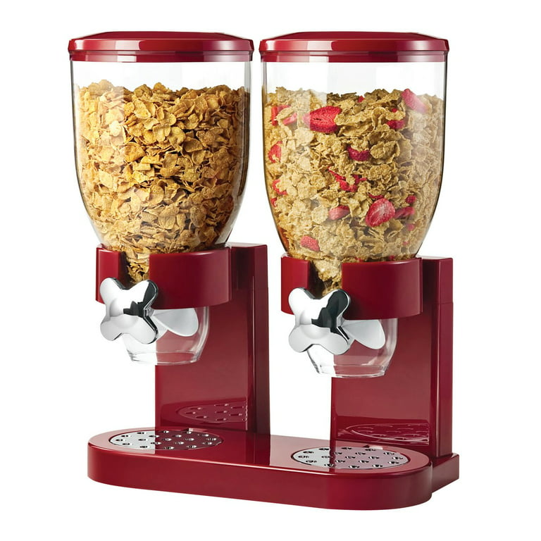 3 Piece Plastic Cereal Dispenser Dry Food Storage Container Set, Red, 3 PC  - Gerbes Super Markets