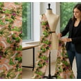 thumbnail image 5 of Soimoi Cotton Cambric Fabric Orchid,Palm & Monstera Tropical Print Fabric by Yard 42 Inch Wide, 5 of 7