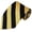 Black & Honey Gold, variant on Men's 3.5" DSular College Stripe Woven Tie- DS Navy & White