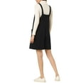 thumbnail image 3 of INSPIRE CHIC Robe en Velours Côtelé pour Femme Bretelles Ajustables Tablier Boutonné Robe Salopette avec Poches TP Noir, 3 of 6