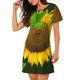 thumbnail image 2 of Easygdp Sunflower Camisón de manga corta para mujer, informal, estampado, 2 of 6