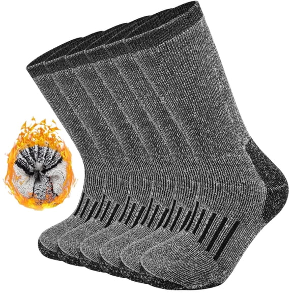 KOITHOT 3 Pack Merino Wool Socks for Men & Women, Thermal Boot Warm Hiking Socks