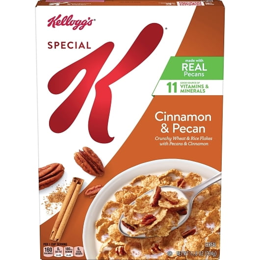 Kellogg's Special K Breakfast Cereal, 11 Vitamins and Minerals, Made with Real Pecans, Cinnamon and Pecan, 11.8 oz Box (1 Box)