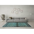 thumbnail image 3 of Ahgly Company Indoor Rectangle Persian Light Blue Traditional Area Rugs, 2' x 4', 3 of 4