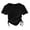 00-Black334, variant on Yiyuu Toddler Girls Summer Short Sleeve T-Shirt Casual Solid Side-Tie T Shirt, Sizes 3-14