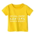 thumbnail image 3 of Hiiyo Big Girls Graduation T-Shirt Letter Print Short Sleeve T Shirt, Yellow, 3 of 3