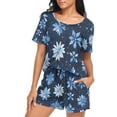 thumbnail image 5 of joogoo Women's Pajama Set Snowflake on Christmas Short Sleepwear Loungewear with Pockets L, 5 of 7