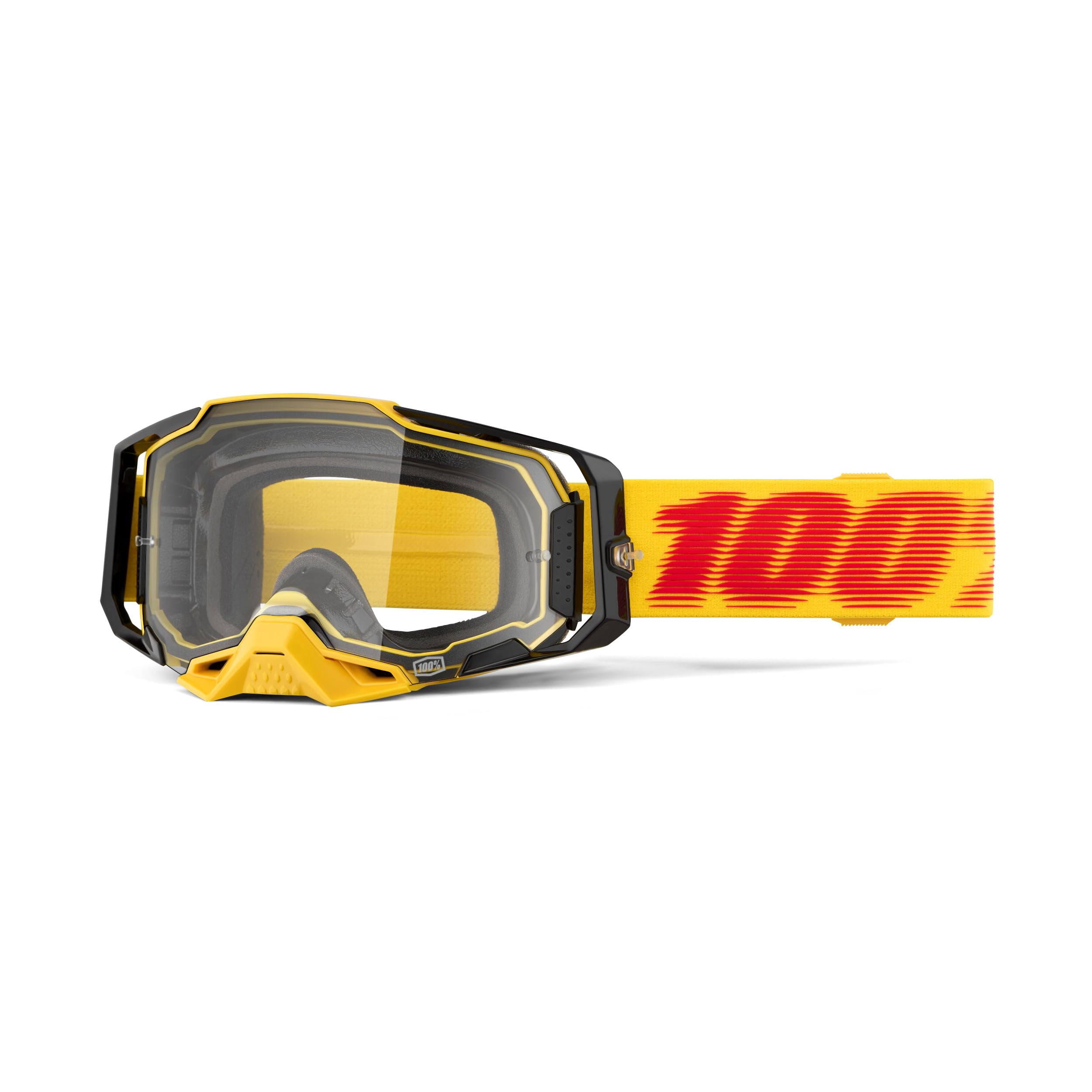 100% ARMEGA ゴーグル True Gold 美品 100 Percent Eyewear Armega Feelgood True Gold Lens Motocross