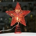 thumbnail image 5 of Xuniizn Star Tree Topper, Shatterproof LED Star with Remote Control, 8 Lighting Modes for Indoor Outdoor Christmas Holiday Party Decor, Iron, Red, 5 of 7