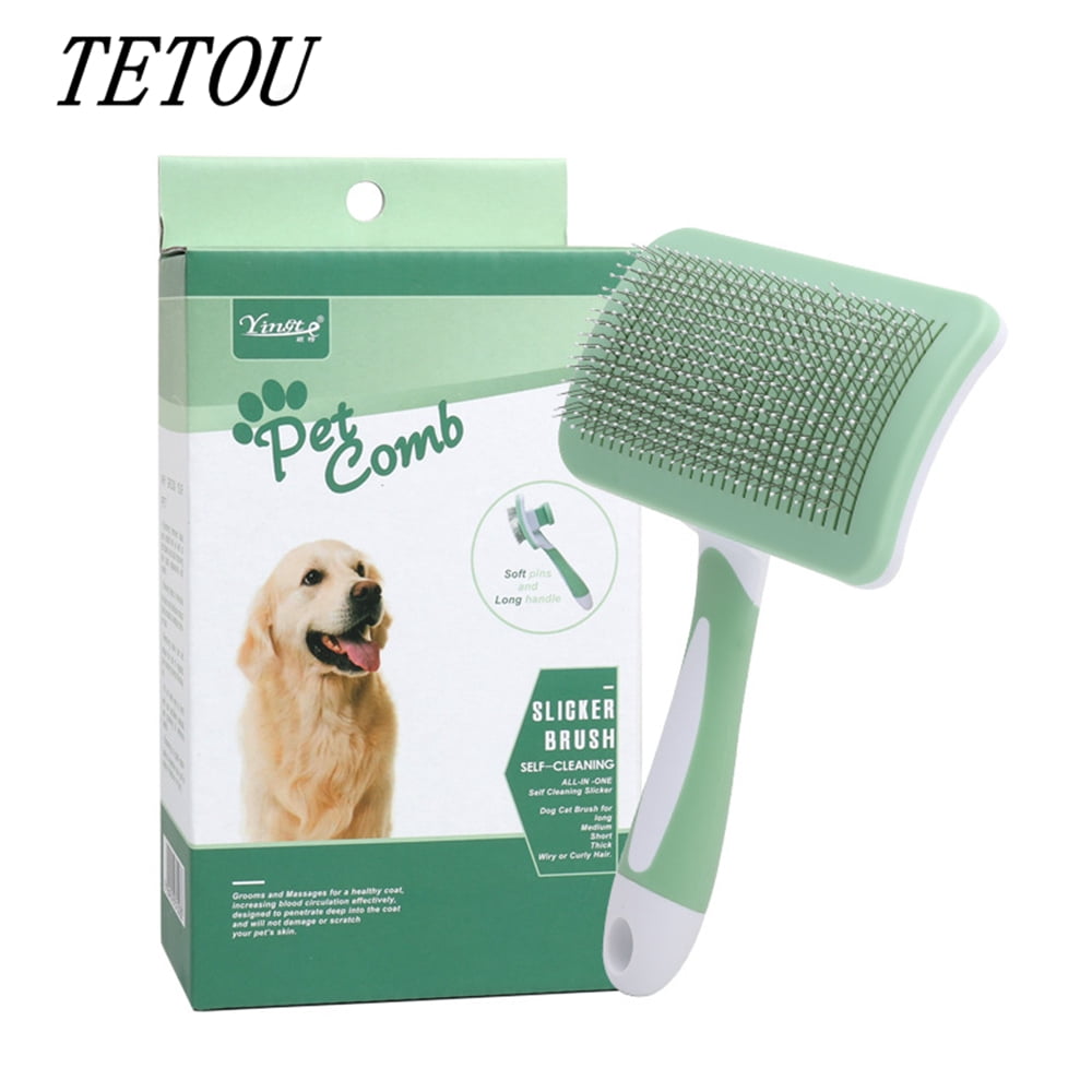 TETOU Pet Comb Pet Hair Remover Dog Cat Hair Brush To Float Hair Epilation Dog  Hair Cleaner Needle Comb Dog Pet Supplies(green) - Walmart.com