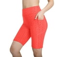 thumbnail image 2 of Elainilye Fashion Yoga Shorts for Women Tummy Control High Waist Biker Shorts Fitness Pants Tight-fitting Stretch Hip-Up Yoga Shorts,Orange, 2 of 4