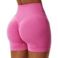 thumbnail image 4 of Women's V Cross Workout Shorts High Waisted with Scrunch Butt - Tummy Control Yoga Shorts for Women - Booty Lifting Gym Biker Shorts - Sexy Athletic Compression Spandex Shorts, 4 of 7