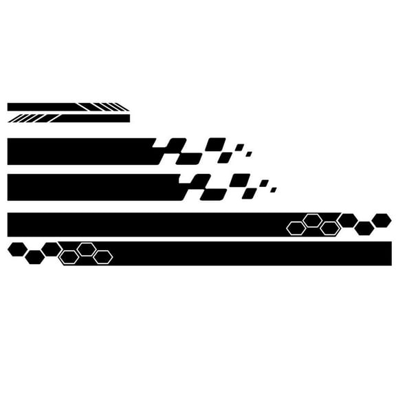 5 Pieces Vinyl Car Side Stickers Decorative Auto Body Racing Sports Decals