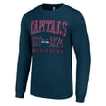 thumbnail image 2 of Men's Starter Navy Washington Capitals Retro Graphic Long Sleeve Crew T-Shirt, 2 of 3
