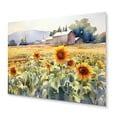 thumbnail image 2 of Designart "A Golden Sunflower on the Farm II" Floral Metal Art Living Room, 2 of 5