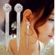 thumbnail image 1 of Pendientes para mujer, regalos para mujer, pendientes de diamantes, pendientes largos con borlas redondas y temperamento exagerado, pendientes largos, 1 of 5