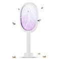 thumbnail image 1 of Matamoscas eléctrico de 3000 V, raqueta inteligente para matar insectos con base, malla de seguridad de 3 capas, modos duales, matamosquitos con luz morada, recargable para interiores, hogar, oficina,, 1 of 8