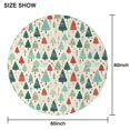 thumbnail image 6 of Beige Christmas Tree Pattern Round Tablecloth 60"x60",Wrinkle Wipeable Table Cloth for Kitchen Dining Room Picnic Patio Party, 6 of 6