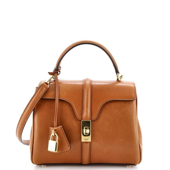 Pre-Owned 16 Top Handle Bag Smooth Calfskin Small By Rebag