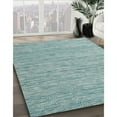 thumbnail image 3 of Ahgly Company Machine Washable Indoor Rectangle Contemporary Light Steel Blue Area Rugs, 6' x 9', 3 of 7