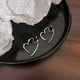 thumbnail image 5 of Heart Shaped Dangle Earrings for Women | Gold & Silver Electroplated Metal | Two-Way Wear | Classic Fashion Jewelry | Long-Lasting Color | 1.18 x 0.78 Inch | 1 Pair, 5 of 7
