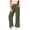 Army Green, variant on Ozmmyan Wide Leg Sweatpants for Womens Corduroy Drawstring Elastic Waist Flare Trousers with Pockets Split Hem Fall Winter Casual Solid Color,S-2XL