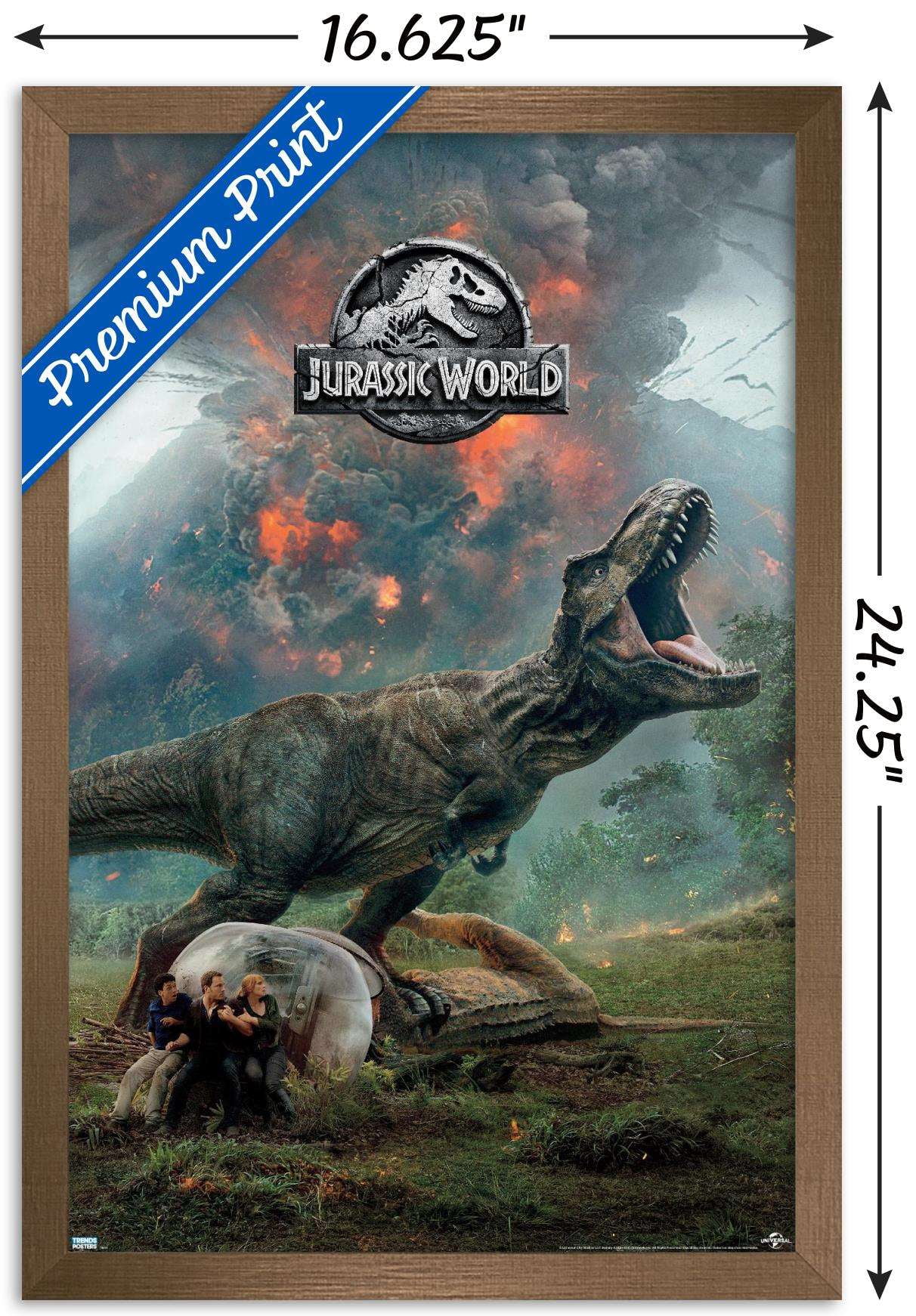 Jurassic World: Fallen Kingdom - Volcano Wall Poster, 14.725" x 22.375", Framed