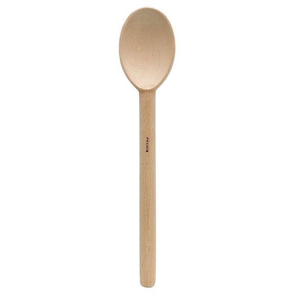 HIC Kitchen Deluxe Heavyweight French Beechwood Spoon, Made in France, 11.75 Inches, Heavy Duty Wooden Cooking Spoon For Stirring And Mixing